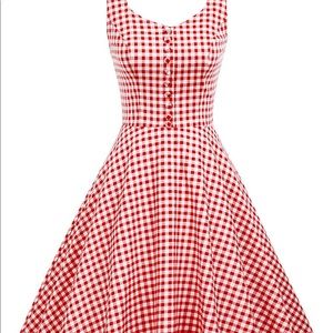 Vintage Elegant Retro women sleeveless Aline dress